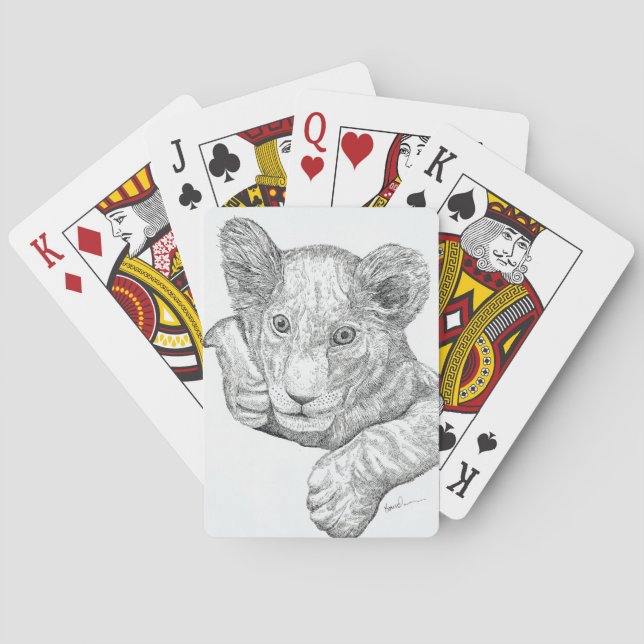 Lion Cub Playing Cards (Back)