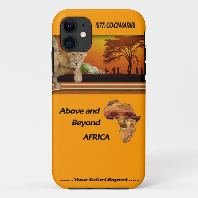 Lion Cub & Tribe under Tree & Africa Collage Case-Mate iPhone Case (Back)
