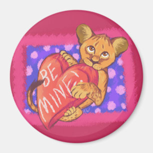 Lion Cub Valentine Magnet