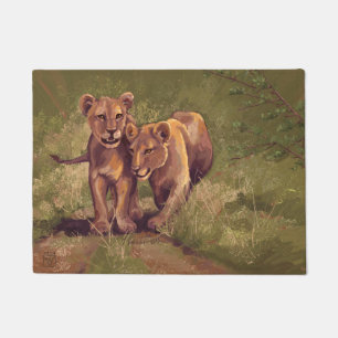 Lion Cubs Art Doormat