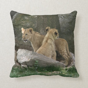 Lion Cubs Exploring pillow