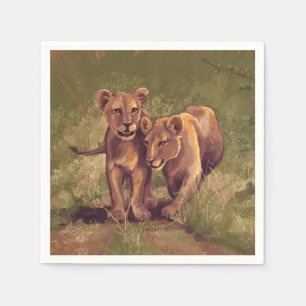 Lion Cubs Napkin