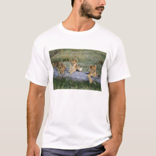 Lion Cubs on Log T-Shirt