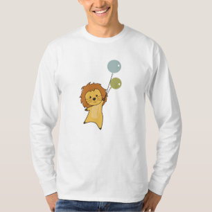 Lion Cute Animals Big Cat Balloons For Kids T-Shirt
