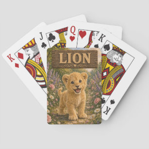 Lion Cute Baby Storybook Nursery Animal Playing Cards