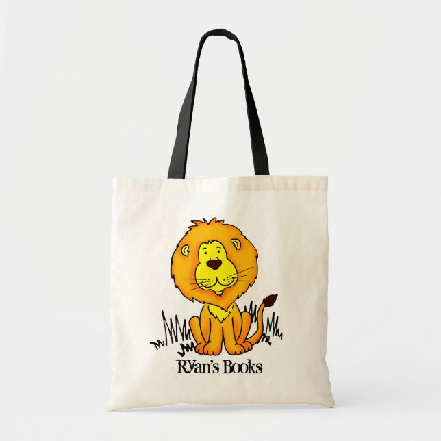 Lion cute big cat library bag (Front)