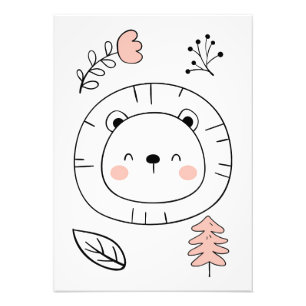 Lion Cute Lion Hand Drawn Photo Print