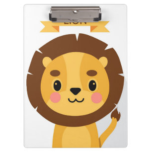 Lion Cute Lion Portrait Clipboard