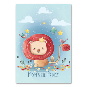 Lion Cute Lion Prince Table Number