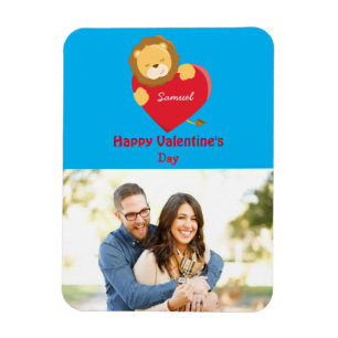 Lion Cutie Photo Valentine's Day Magnet