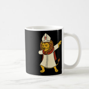 Lion Dabbing Pope Leo Xiv Halloween Funny Usa Da P Coffee Mug