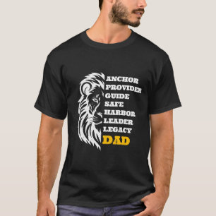 Lion Dad Fathers Day T Shirt Anchor Provider Safe