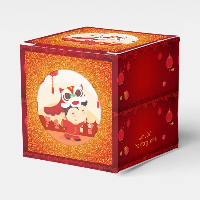 Lion Dance Chinese New Year Kid CFB Favour Box (Front Side)
