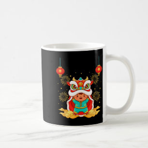 Lion dance ox year lunar new year costume chinese coffee mug