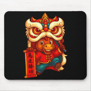 Lion Dance Year Of The Horse Chinese New Year 2026 Mouse Pad