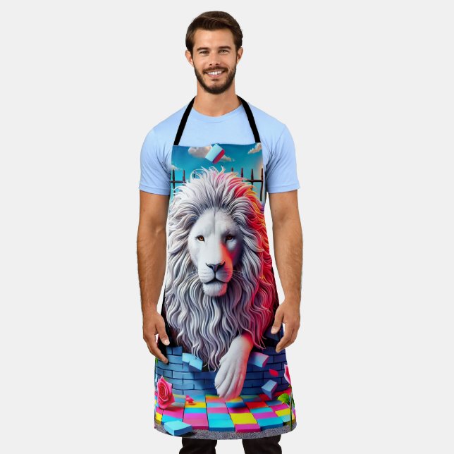 Lion Design Apron (Worn)