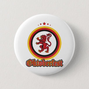Lion-Design-Oktoberfest 6 Cm Round Badge