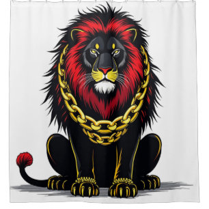 Lion Design Shower Curtain