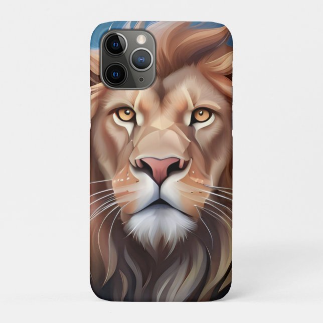 Lion Digital Art Portrait-56556 Case-Mate iPhone Case (Back)