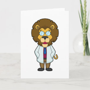 Lion Doctor Doctor's coat Card