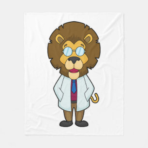 Lion Doctor Doctor's coat Fleece Blanket