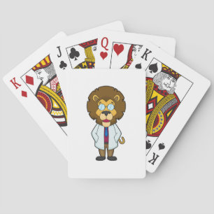 Lion Doctor Doctor's coat Playing Cards