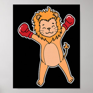Lion Does Boxing Poster