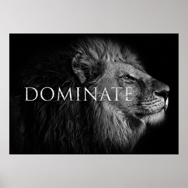 Lion Dominate Like A Lion Poster (Front)