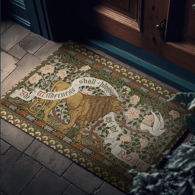 Lion Dove Wilderness Roses Walter Crane Doormat (Creator Uploaded)