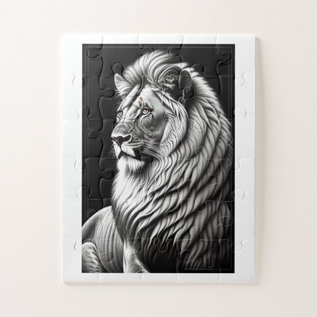 Lion Drawing Painting Art Jigsaw Puzzle (Vertical)