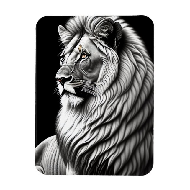 Lion Drawing Painting Art Magnet (Vertical)