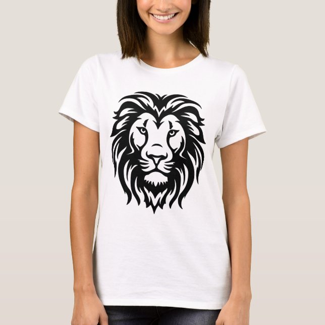Lion Drawing T-Shirt – Creative Sketch Style Graph (Front)
