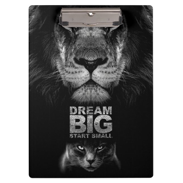 Lion Dream BIG Start Small Clipboard (Front)