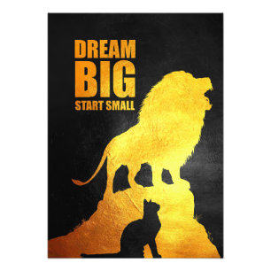 Lion Dream Big Start Small Photo Print