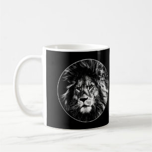 Lion Face Animals The King Pop Art Template Coffee Mug