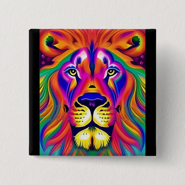 lion face button (Front)