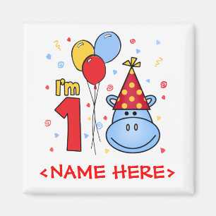 Lion Face First Birthday Magnet