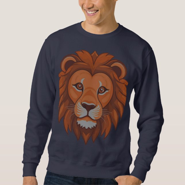 Lion face Long sleeve sweater  (Front)