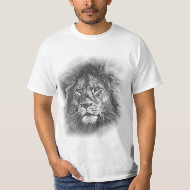 Lion Face Men's Modern Elegant Template  T-Shirt (Front)