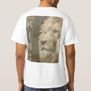 Lion Face Mens Modern Elegant Template White T-Shirt
