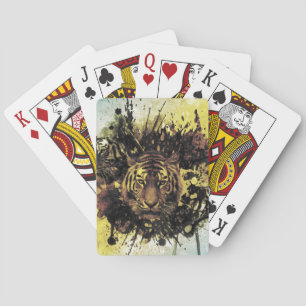 lion face playing cards