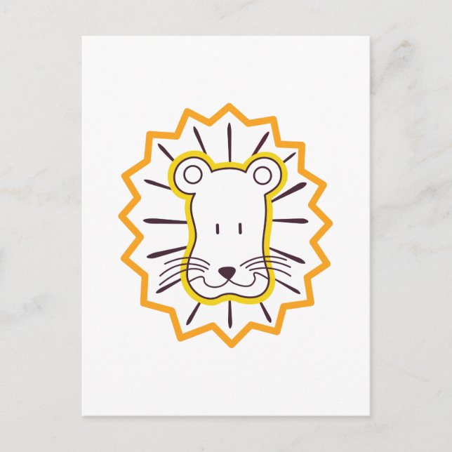 Lion Face Postcard (Front)
