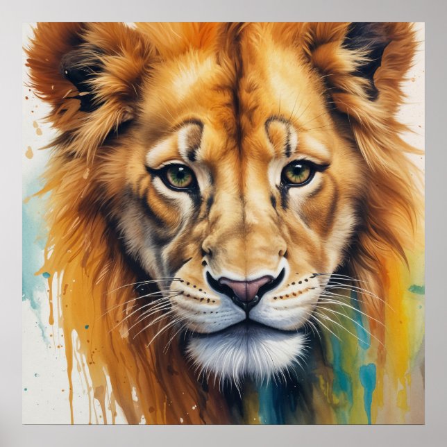 Lion Face Poster (Front)