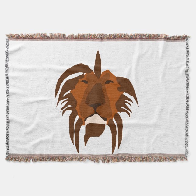 Lion face throw blanket  (Front)
