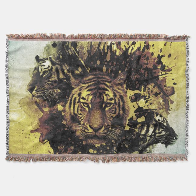 lion face throw blanket (Front)