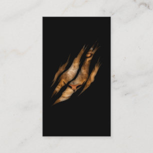 Lion Face Torn Claw Wild Animal Cat Safari King Business Card