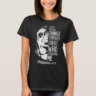 Lion Faith I Can Do All Things Through Christ Chri T-Shirt