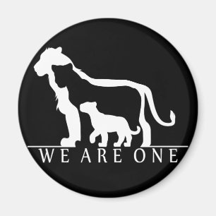 Lion Family (black version) Magnet