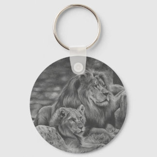 Lion family key ring