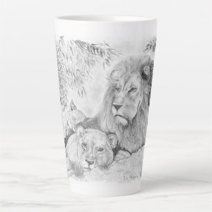 Lion Family Latte Mug